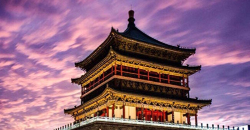 雨后西安 瑰麗晚霞刷屏朋友圈
