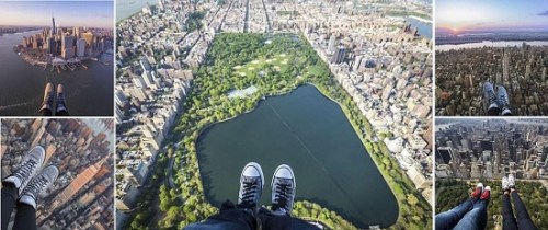 美国航拍公司提供高空自拍服务，漂浮感十足。