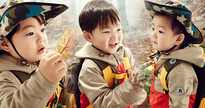 宋一国三胞胎儿子拍写真 变身探险小行家