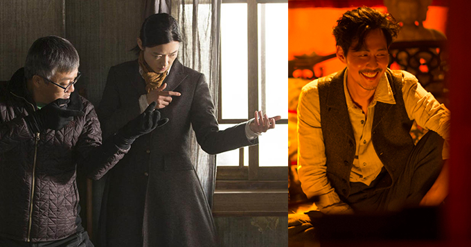 《暗杀》全智贤片场学持枪 李政宰戏外笑不停