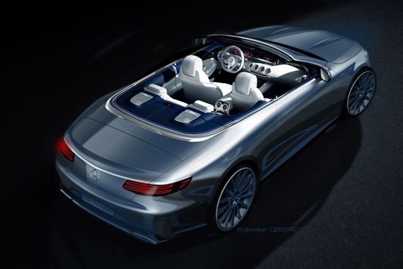 奔驰发布S级敞篷版预告图 9月首发