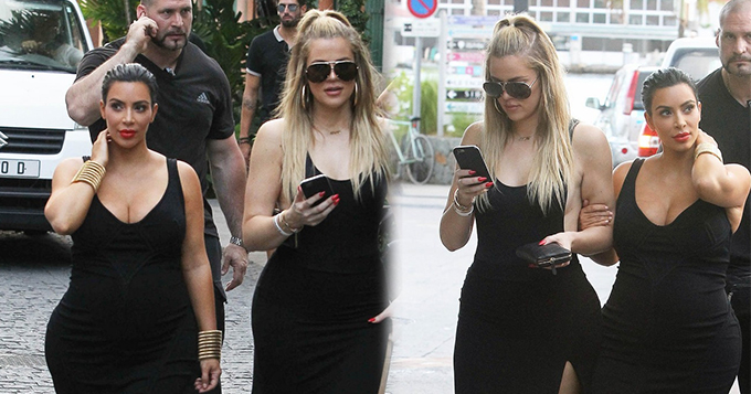 卡戴珊全家出街 超模小妹詹娜长腿抢风头