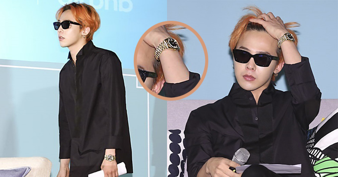 组图：Bigbang权志龙橘发抢镜 戴名表显大牌