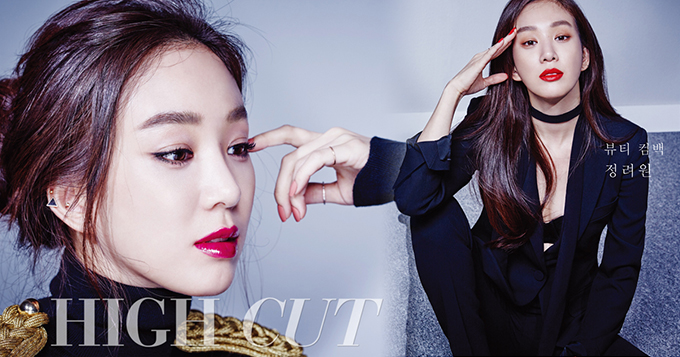 组图：郑丽媛妩媚写真 红唇雪肌动人