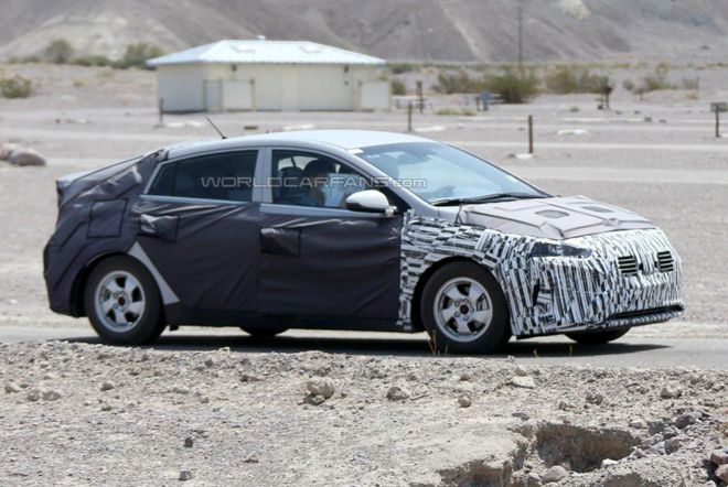 现代全新混动车测试谍照 内饰设计曝光　