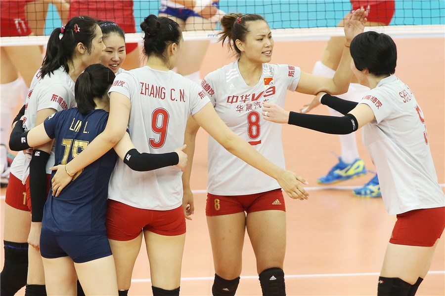 中国女排3-1俄罗斯