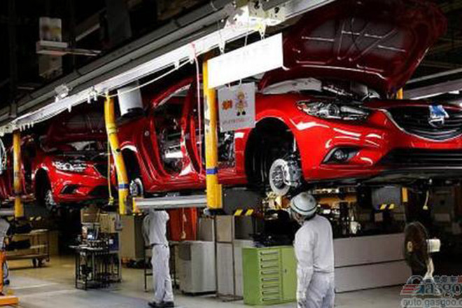 马自达8月全球产量涨两成 出口量同比跌5%