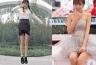 同济校花置身麦田神情陶醉