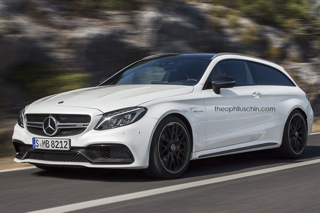 奔驰AMG C63s三门旅行版假想图曝光
