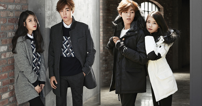 韩星李玹雨IU代言写真 亲密搭肩默契