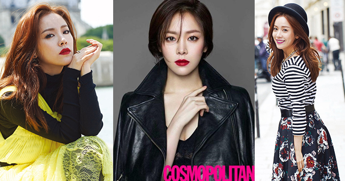 组图:韩星韩志旼写真 浓妆红唇尽显妩媚