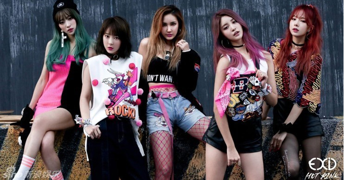 韩大势女团EXID新辑写真 粉红甜美挑逗