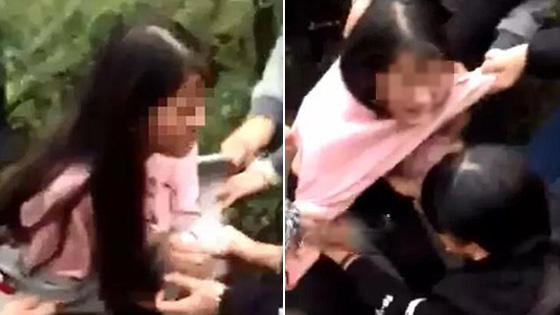 初中女生遭数名同学扒衣