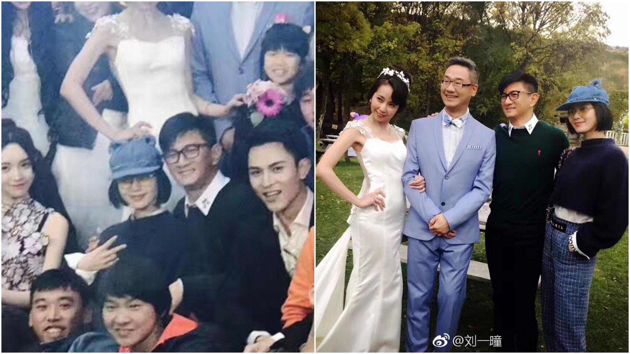 吴奇隆刘诗诗参加婚礼好恩爱