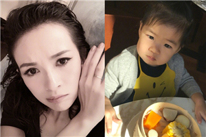 章子怡女儿近照曝光 吃饭碗比脸大不能更可爱
