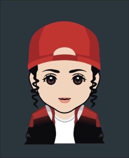 赤木晴子Q版头像,她双手合十放在脸颊旁,大大的眼睛里闪烁着温柔与纯真,脸上带着治愈人心的甜美微笑,像邻家姐姐一样亲切可爱。