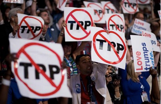 2017年，特朗普上台后，美国退出TPP