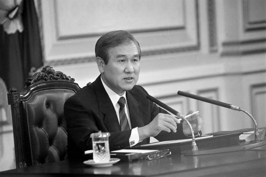  资料图：韩国前总统卢泰愚。/IC photo