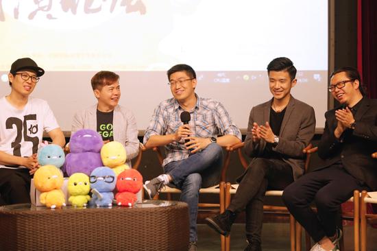 (王元鹰·《美食大冒险之英雄烩》执行导演,吕文忠·《精工小子》导演,张少甫·《冲破天际》制片人,周逸夫·《微观巨兽》总导演,周建敏·《小虫宝贝》制片人)