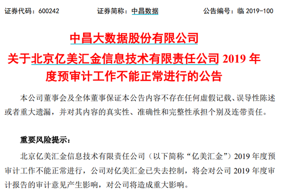 9个交易日，*ST中昌将退市！