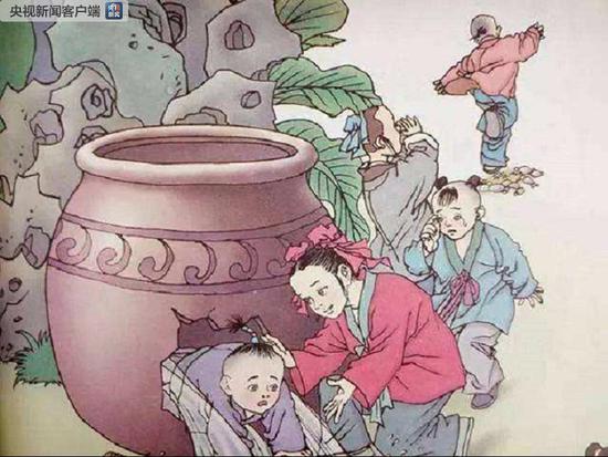 △小学语文课本中《司马光砸缸》的故事发生在光山县。幼时的司马光博闻强识,并且做出了“砸缸救友”这一件震动京洛的事。(资料图片)