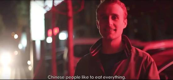 (他表示“中国人都是大吃货”)