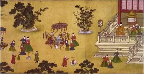 明·宪宗元宵行乐图(局部)
