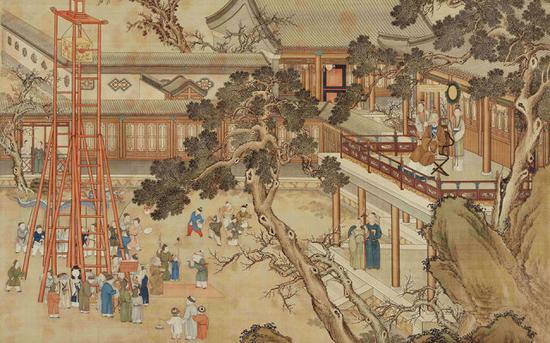 乾隆帝元宵行乐图(局部)