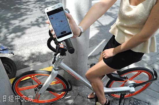 中国的摩拜单车用手机APP支付