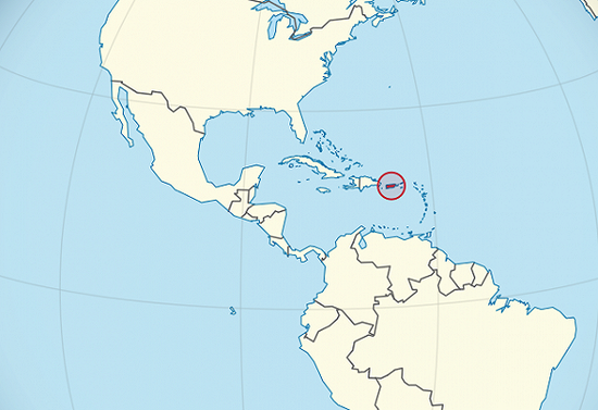 波多黎各位置（图片来源：维基百科）