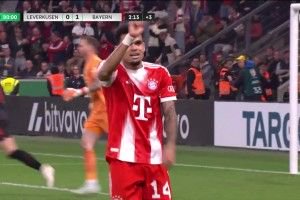进德国杯决赛！拜仁2-0勒沃库森 凯恩、迪亚斯破门穆西亚拉助攻