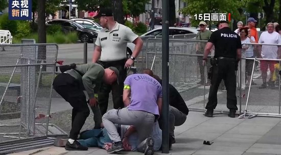 斯總理菲佐遭槍擊後，嫌疑人被捕（圖源：央視新聞客戶端）