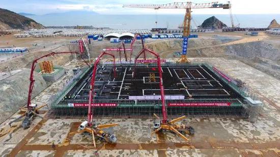 2017年12月，福建霞浦中国示范快堆工程土建开工。图源：中核集团