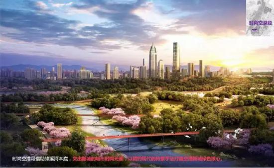 ▲龙泉山东侧沱江发展轴时尚空港段效果图