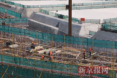 国家速滑馆施工现场。实习生 陈婉婷 摄