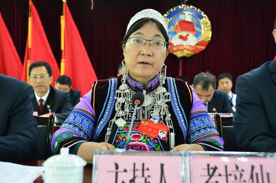(县政协主席者培仙主持闭幕大会并对全体政协委员提要求)