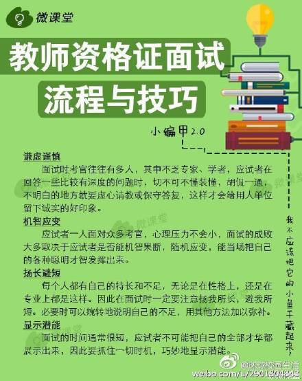 教师资格证考试面试流程及技巧