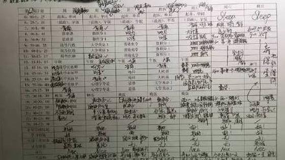 浙大学霸作息表震惊朋友圈