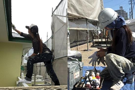 这样的工人太犯规!日本美女油漆工走红