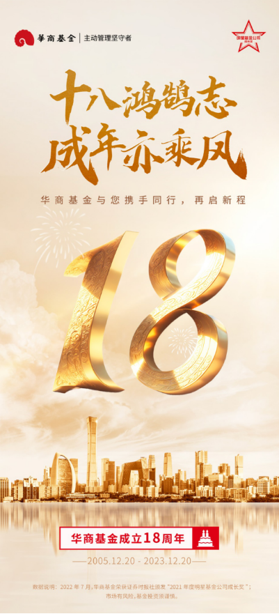 十八鸿鹄志 成年亦乘风——迎18周年司庆 华商基金与您携手再启新程