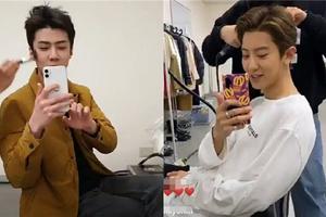 可爱到了！吴世勋直播拍朴灿烈做造型