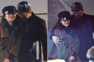 谢娜挺孕肚出行 张杰全程紧搂护妻生怕闪失