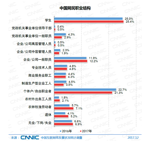 图29 中国网民职业结构