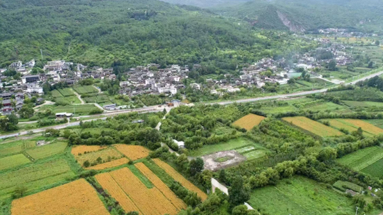 普济村的航拍图。（受访者 供图）