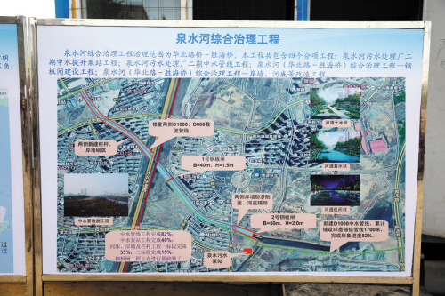 泉水河治理工程示意图。