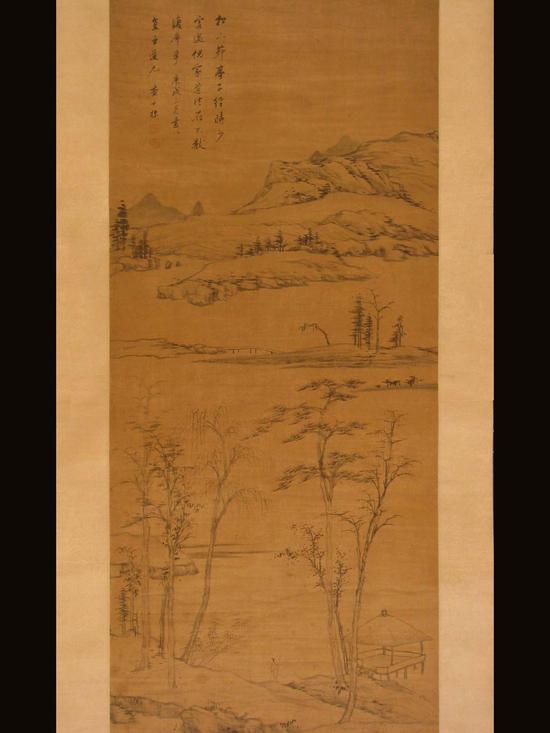 查士标《松下茅亭图》 沈阳故宫博物院藏