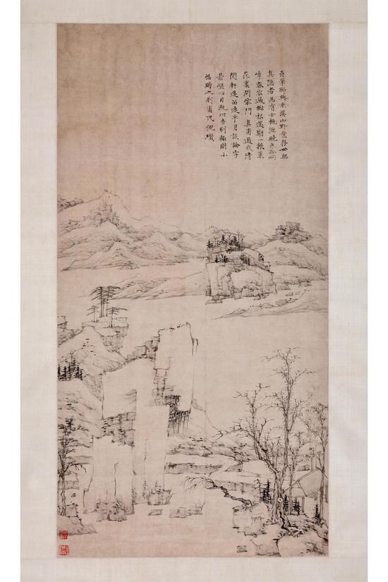 弘仁《溪山野意图》 沈阳故宫博物院藏