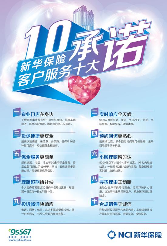 新华保险发布2018版客户服务十大承诺