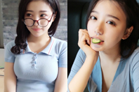 同济校花置身麦田神情陶醉