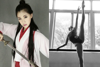 同济校花置身麦田神情陶醉